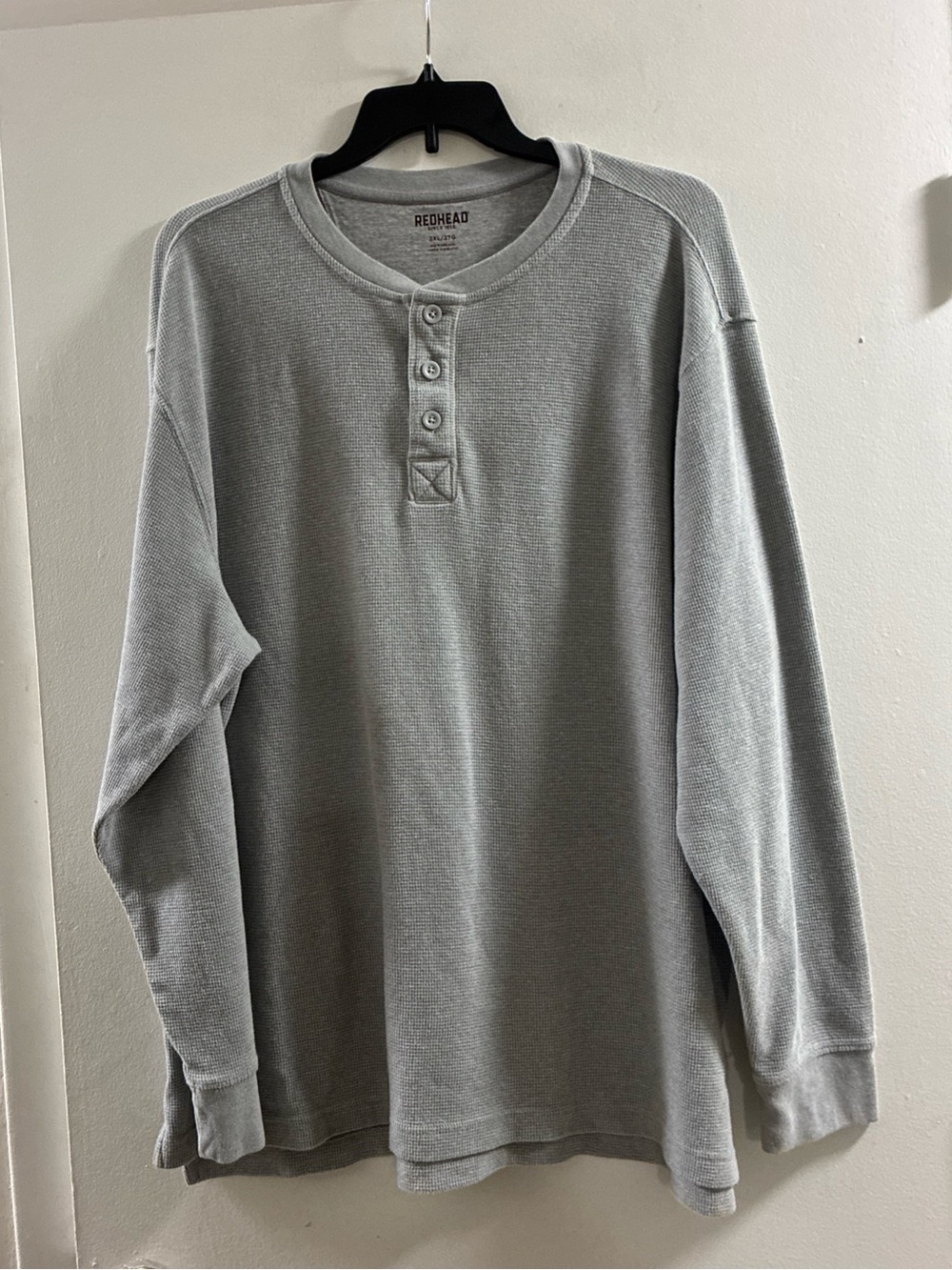 RedHead Light Gray‎ Long-Sleeve Henley Shirt